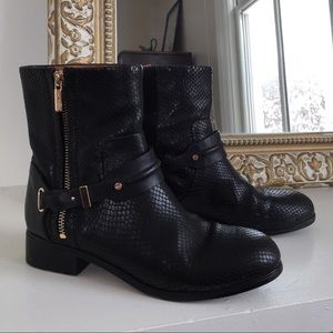 Rachel Roy Cruz Motorcycle Boot - gold zips